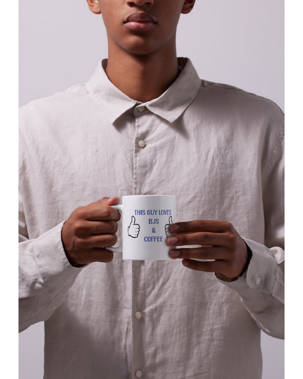 This Guy Loves BJs And Coffee mug